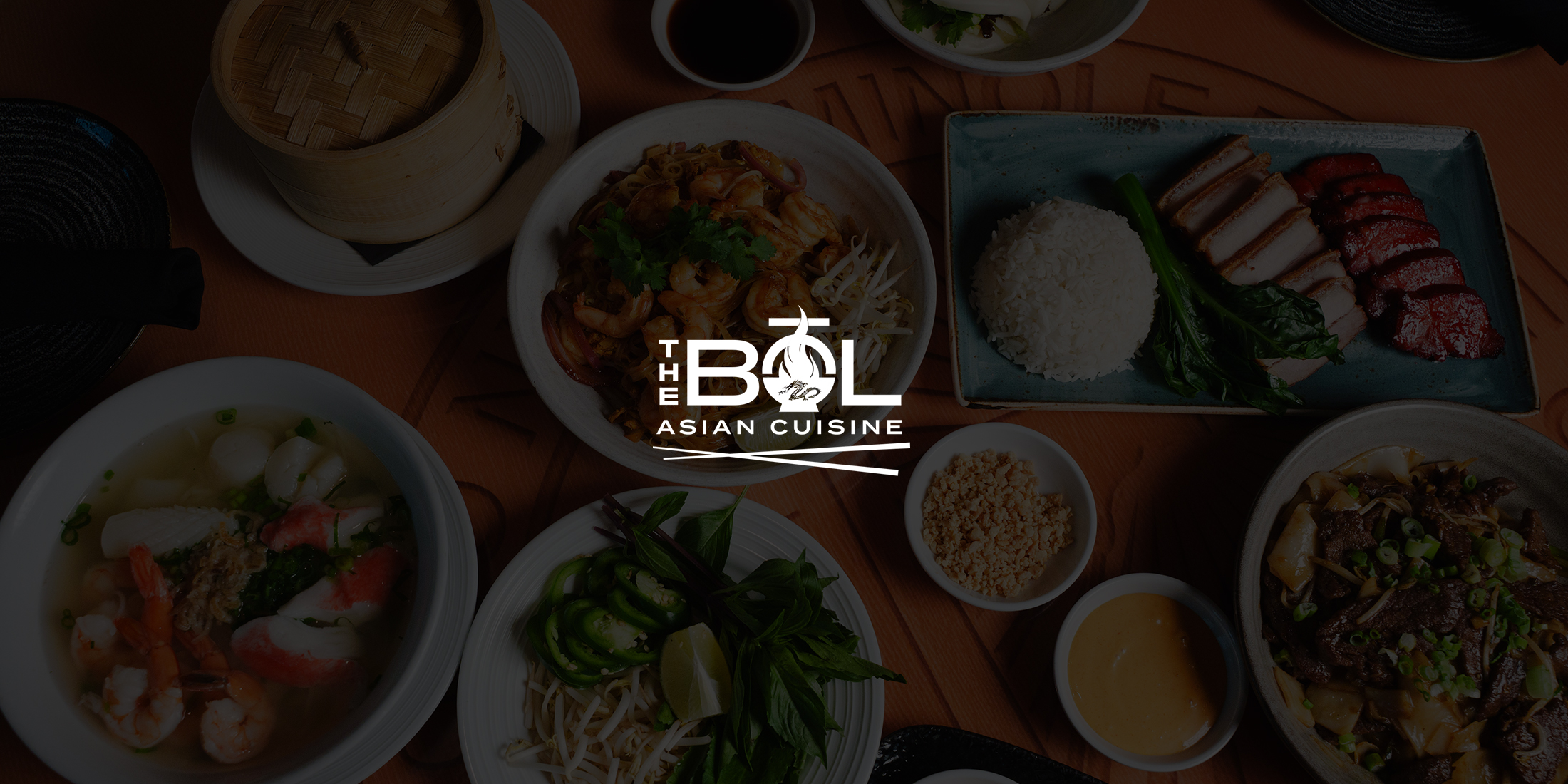table full of food at the bol restaurant